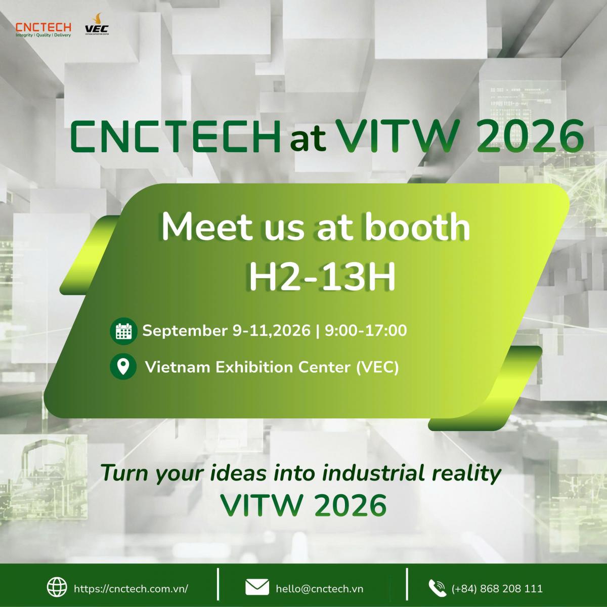 VITW 2026 brings together manufacturers, suppliers, distributors, technology providers, and industry professionals, creating opportunities to explore new technologies, strengthen business connections, and develop partnerships across Vietnam’s growing industrial ecosystem. 