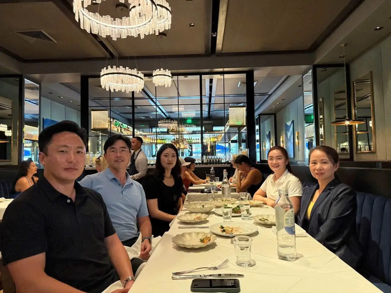 cnctech visit customer and have dinner with them